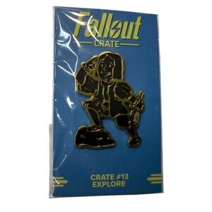 Fallout Crate Explore Vault Boy Enamel Pin #13 Loot Crate Exclusive Black Gold